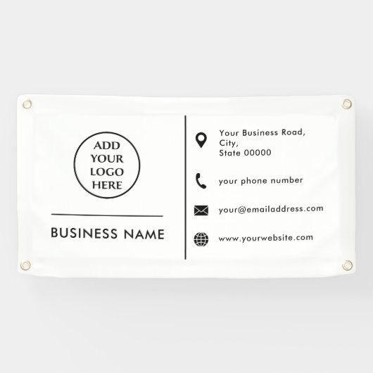 企業のプロフェッショナル事業会社のプレインロゴ 横断幕 (横)