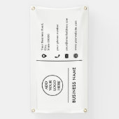 企業のプロフェッショナル事業会社のプレインロゴ 横断幕 (縦)