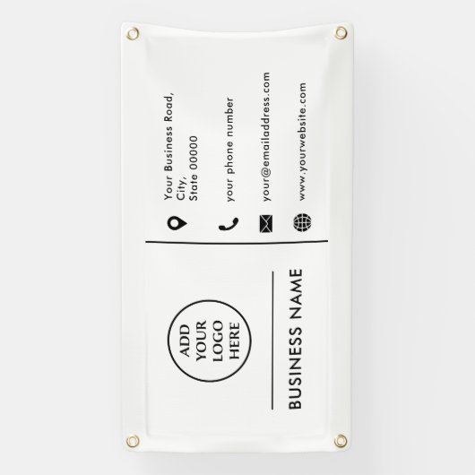 企業のプロフェッショナル事業会社のプレインロゴ 横断幕 (縦)