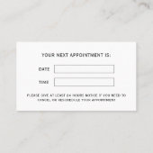 企業のプロフェッショナル会社のロゴの追加 予約カード (裏面)