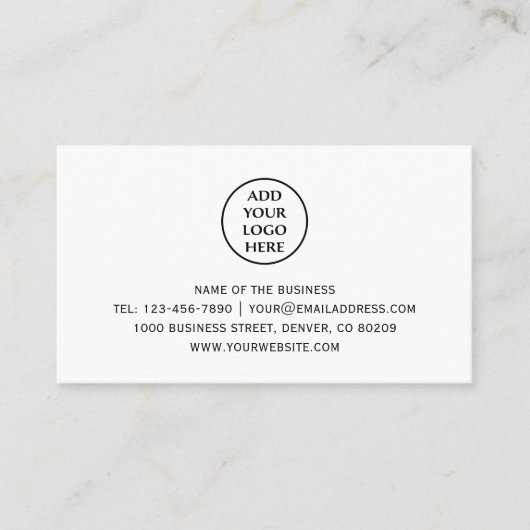 企業のプロフェッショナル会社のロゴの追加 予約カード (正面)