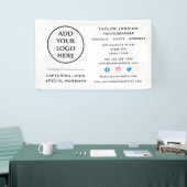 企業のプロフェッショナル会社ロゴソーシャルメディア 横断幕 (トレードショー)