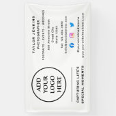 企業のプロフェッショナル会社ロゴソーシャルメディア 横断幕 (縦)