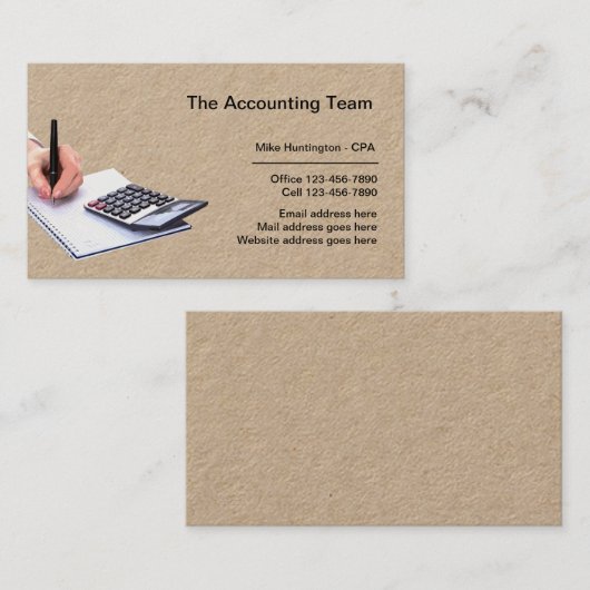 企業のプロフェッショナル会計サービス 名刺 (正面/裏面)