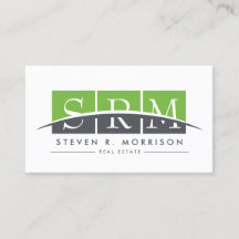 企業のプロフェッショナル様式化モノグラムグリーン