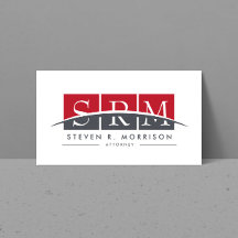 企業のプロフェッショナル様式化モノグラムレッド/グレー