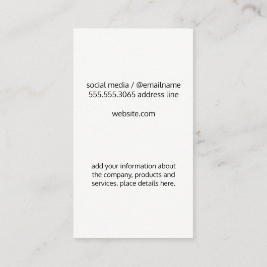 企業のプロフェッショナル 名刺 (裏面)