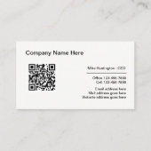 企業のプロフェッショナルQRコードロゴデザイン 名刺 (正面)