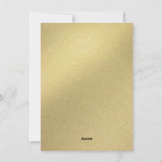 企業のホリデーランチョン金ゴールドエレガントスノーフレーク シーズンカード (裏面)