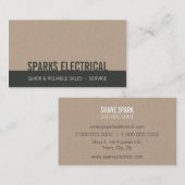 企業のモダンシンプルはっきりしたブロック灰色クラフト 名刺 (正面/裏面)