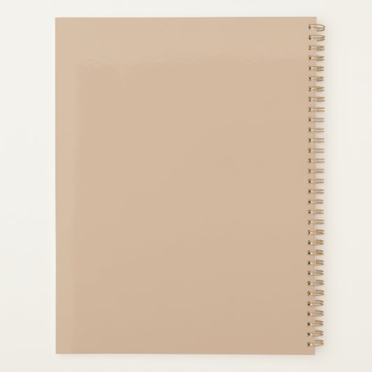 企業のロゴノートブックプランナーとビジネス情報 プランナー手帳 (裏面)