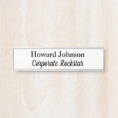 企業のロックスターの名ぶら下がった前プレートドアの看板 サインプレート (正面)