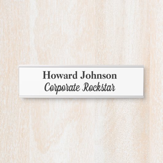 企業のロックスターの名ぶら下がった前プレートドアの看板 サインプレート (正面)