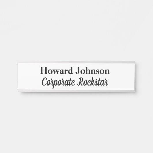 企業のロックスターの名ぶら下がった前プレートドアの看板 サインプレート (正面)