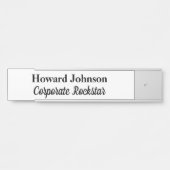 企業のロックスターの名ぶら下がった前プレートドアの看板 サインプレート (正面)