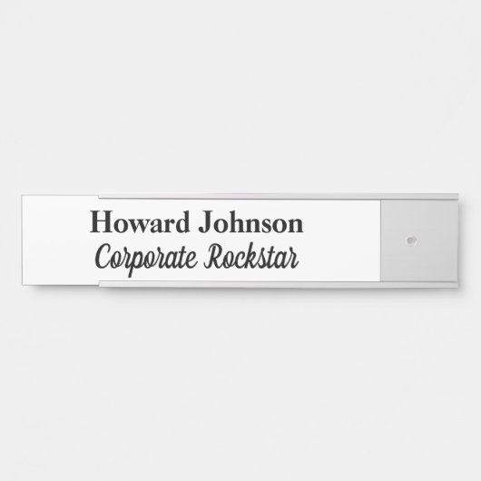 企業のロックスターの名ぶら下がった前プレートドアの看板 サインプレート (正面)