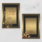 企業の休暇中の贈与証書 割引カード (正面/裏面)