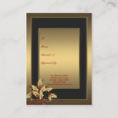 企業の休暇中の贈与証書 割引カード (裏面)