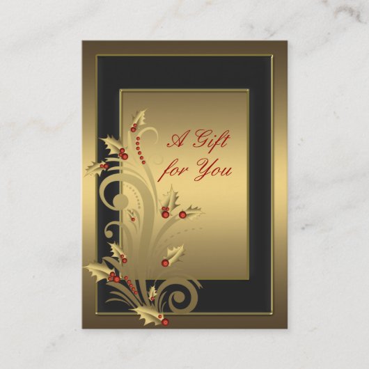 企業の休暇中の贈与証書 割引カード (正面)