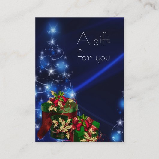 企業の休暇中の贈与証書 割引カード (正面)