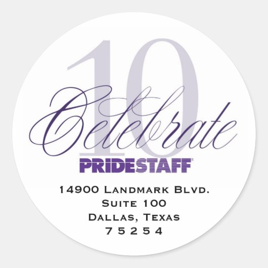 企業の住所 シール (正面)