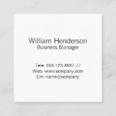 企業の建物ロゴ | メタリック スクエア名刺 (裏面)