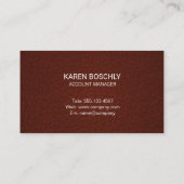 企業の建物 |レザーテクスチャ 名刺 (裏面)