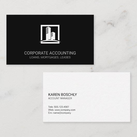 企業の建物 名刺 (正面/裏面)