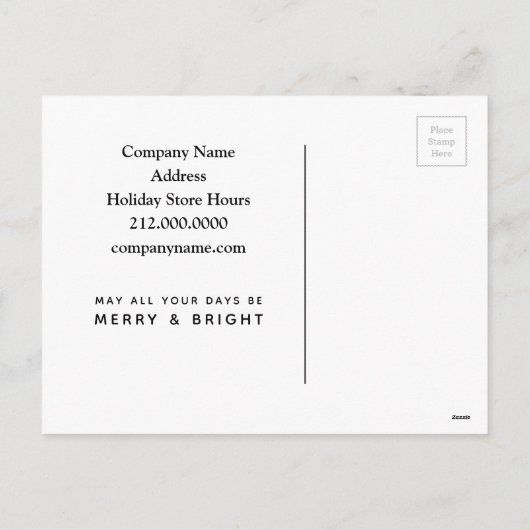 企業の感謝祭ホリデーカード シーズンポストカード (裏面)