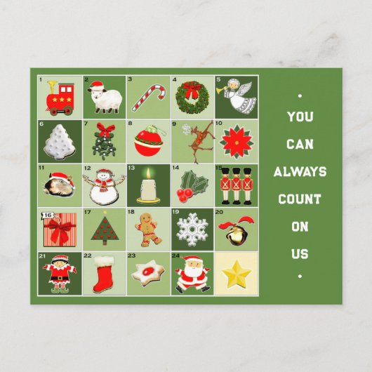 企業の感謝祭ホリデーカード シーズンポストカード (正面)