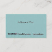 企業の柔らかくか青いコンサルタントRepのプロフェッショナル 名刺 (裏面)