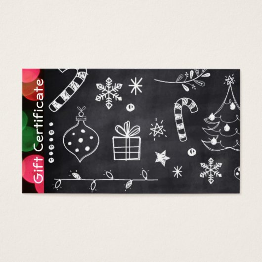 企業の祝日のギフトカード証明書 (正面)