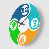 企業の色 ラージ壁時計 (傾斜)