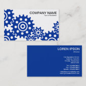 企業の車輪-濃紺および白 名刺 (正面/裏面)