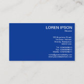 企業の車輪-濃紺および白 名刺 (裏面)