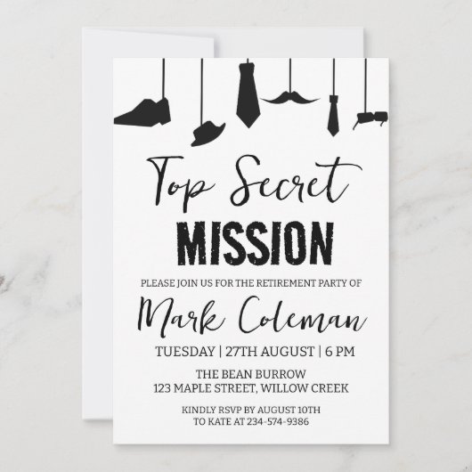 企業の退職パーティの招待状 招待状 (正面)