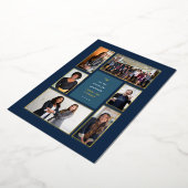 企業の金ゴールド枠6フォトギャラリークリスマス 箔シーズンカード (回転した状態)