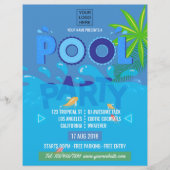 企業の/クラブサマープールパーティの招待状 チラシ (正面)
