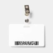 企業の |スーツを着た実業家 |バーコード バッジ (Back with Clip)