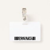 企業の |スーツを着た実業家 |バーコード バッジ (裏面クリップ)