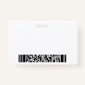 企業の |スーツを着た実業家 |バーコード バッジ (裏面)