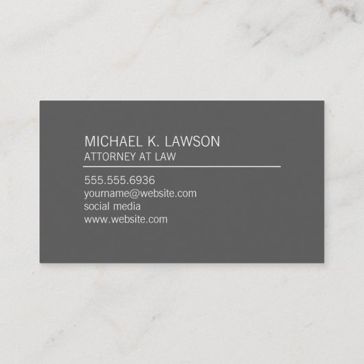 企業の /強調線（灰色） 名刺 (裏面)