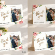 企業の、結婚の&葬儀サンキューカードデザイン