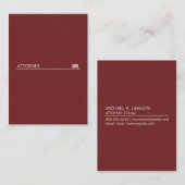 企業の /線アクセント(深い赤) 名刺 (正面/裏面)