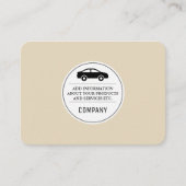 企業の /車のアイコン(黒/タン) 名刺 (正面)