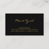 企業の /金ゴールドメタリック/グローバルアイコン 名刺 (裏面)