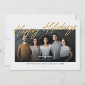 企業の/Business Happy Holidays Photo & Logo シーズンカード (正面)