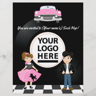 企業の/Club/College/School Sockレトロパーティー チラシ