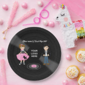 企業の/Club/College/School Sockレトロパーティー ペーパープレート (パーティー)