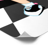 企業の/Club/College/School Sockレトロパーティー ポスター (角)